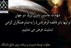 حضرت فاطمه الزهرا(س) نماد ایستادگی، ایثار و پایبندی به ارزش ها و دفاع از حق در تاریخ اسلام