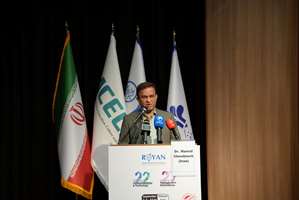 سخنرانی دکتر حمید چوبینه رییس انجمن علمی تخصصی باروری و ناباروری ایران،رئیس انجمن علمی جنین شناسی و بیولوژی تولید مثل ایران و معاون توسعه مدیریت و برنامه ریزی منابع دانشگاه علوم پزشکی تهران در بیست‌وهفتمین کنگره بین‌المللی پزشکی تولید مثل